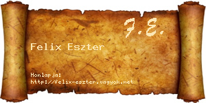 Felix Eszter névjegykártya
